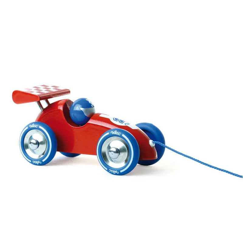 Vilac Pretekárske ťahacie auto červené