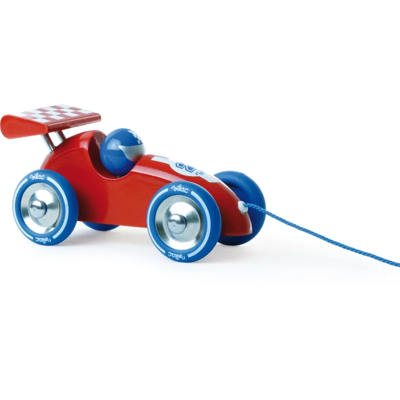 Vilac Pretekárske ťahacie auto červené