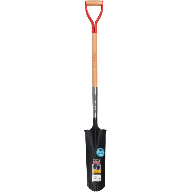 Rýľ Strend Pro Premium RedShark úzky drenážny, drevená násada D 1280 mm