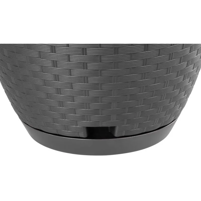 Závesný kvetináč RATOLLA Round W 240, hnedý, s vešiakom