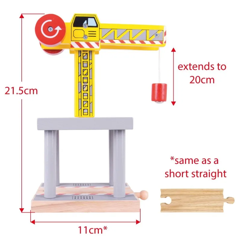 Bigjigs Rail Drevené vláčiky - Veľký žeriav