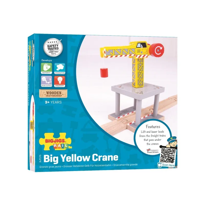 Bigjigs Rail Drevené vláčiky - Veľký žeriav