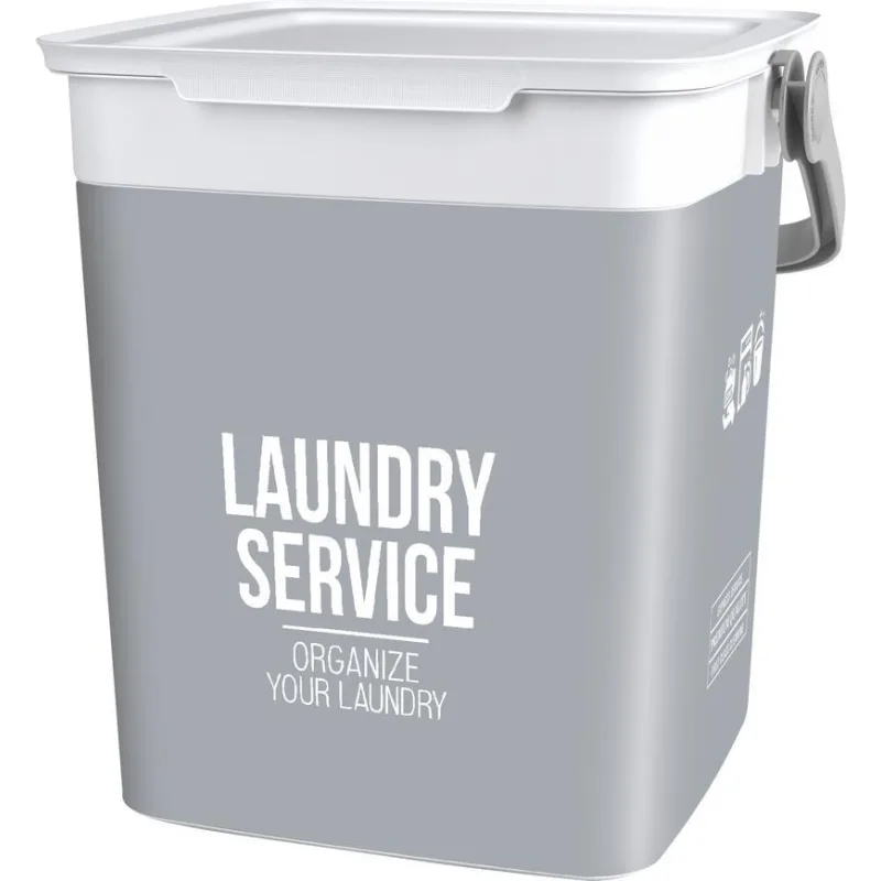 Kôš na bielizeň KIS Chic Laundry Bag, sivý, 23x25,5x25 cm