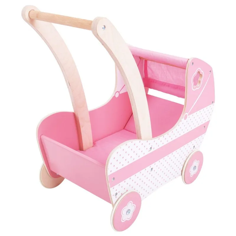 Bigjigs Toys Drevený kočík pre bábiky