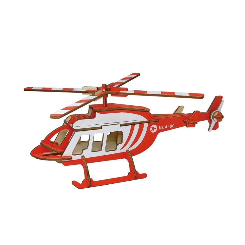 Woodcraft Drevené 3D puzzle Prepravný vrtuľník