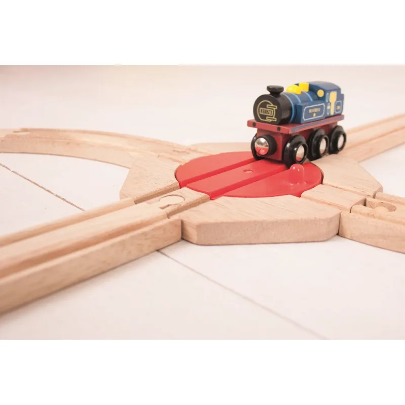 Bigjigs Rail Drevené koľaje Točňa so 4 výjazdmi