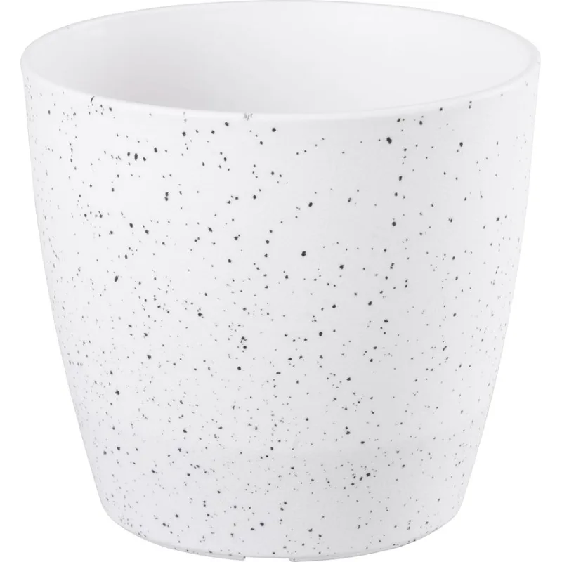 Biely kvetináč Strend Pro Stone, 23x20,5 cm, efekt kameňa