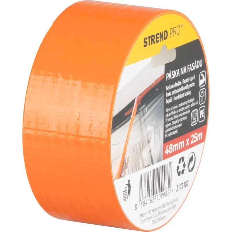 Páska Strend Pro, 48 mm, L-25 m, oranžová, maskovacia, UV, na fasádu