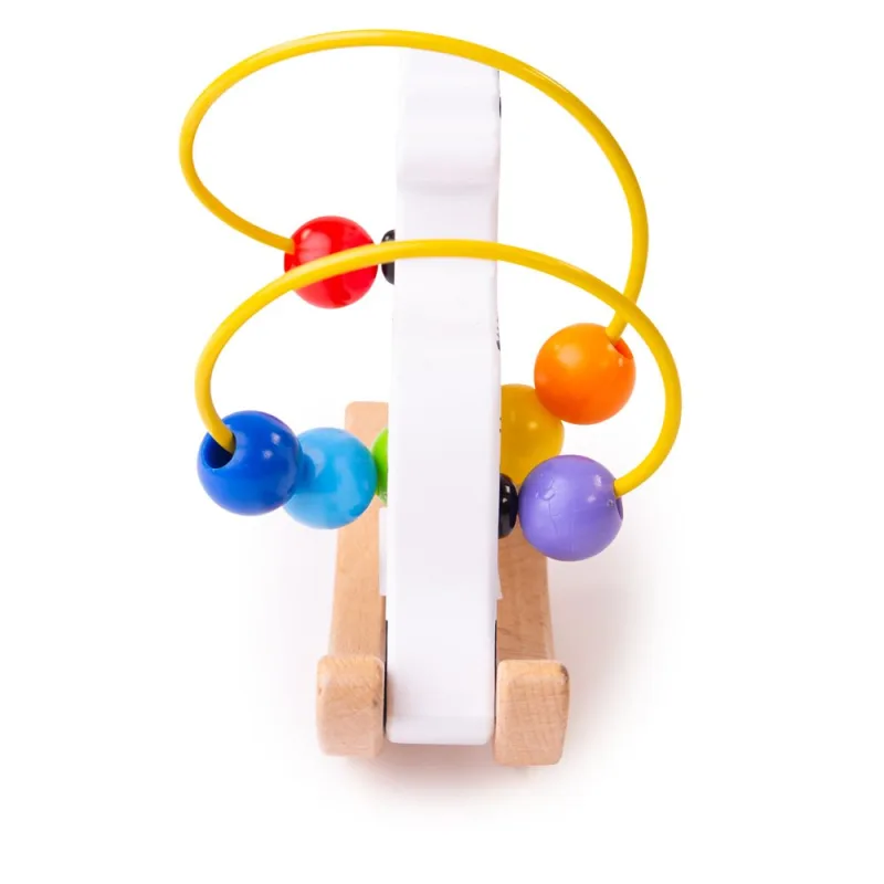 Bigjigs Toys Motorický labyrint na hojdačke - Kravička