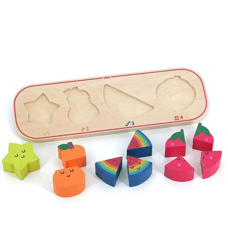Vilac Vkladacie puzzle Učím sa počítať ovocie