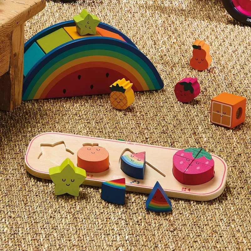 Vilac Vkladacie puzzle Učím sa počítať ovocie
