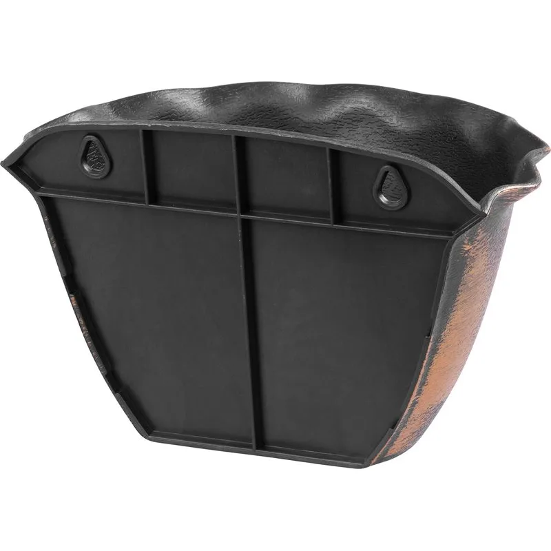 Zlatý závesný kvetináč Strend Pro Wave, 26x18 cm, metalický efekt