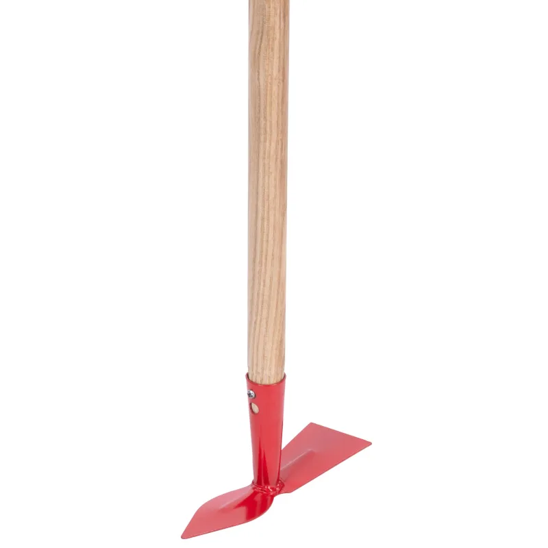 Detská motyčka špicatá-plochá, červená, drevená násada, 900 mm