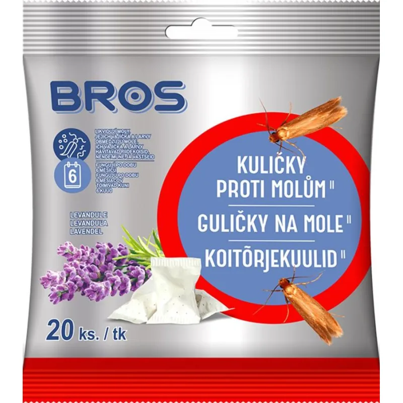 Guličky proti moliam Bros, 20ks/bal