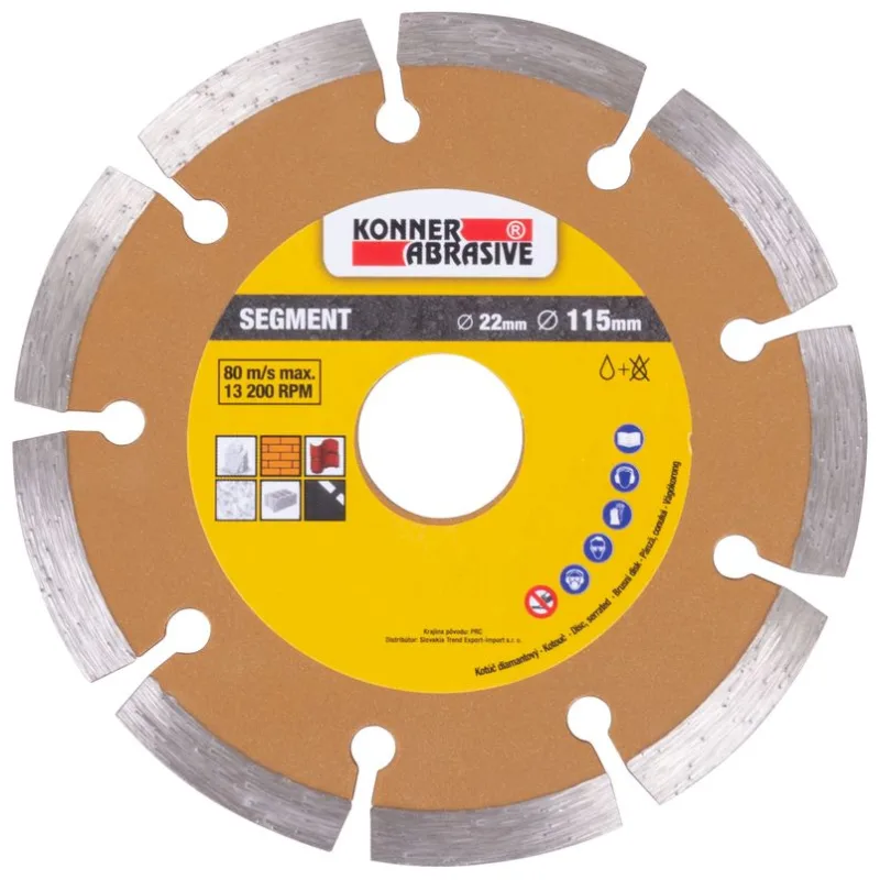 Diamantový kotúč KONNER D71003 115 mm, Segment