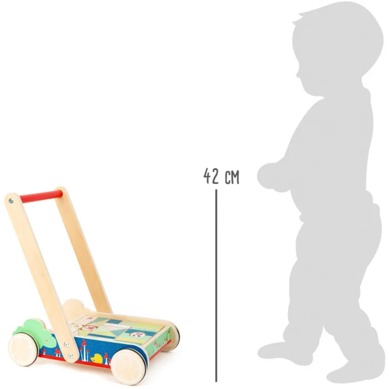 Drevený vozík s kockami Move it