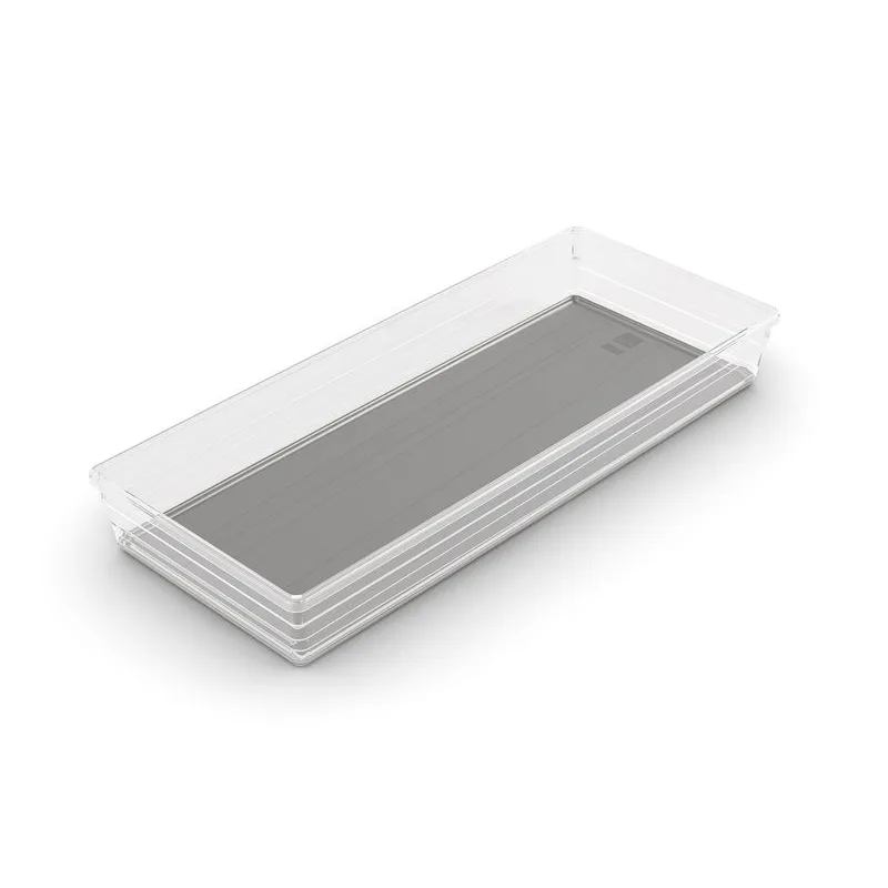 Organizér do zásuvky Curver SISTEMO 8, priesvitný/sivý, 15×37,5×5 cm