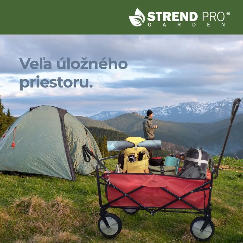 Skladací vozík Praktik, PVC, 50 litrov, max. 70 kg
