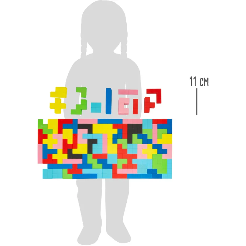 Drevené puzzle pre deti Tetris