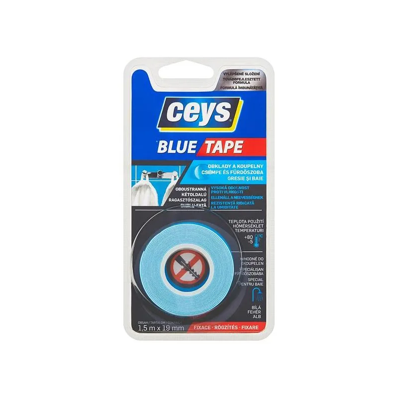 Obojstranná lepiaca páska Ceys Bue Tape 1,5 m x 19 mm