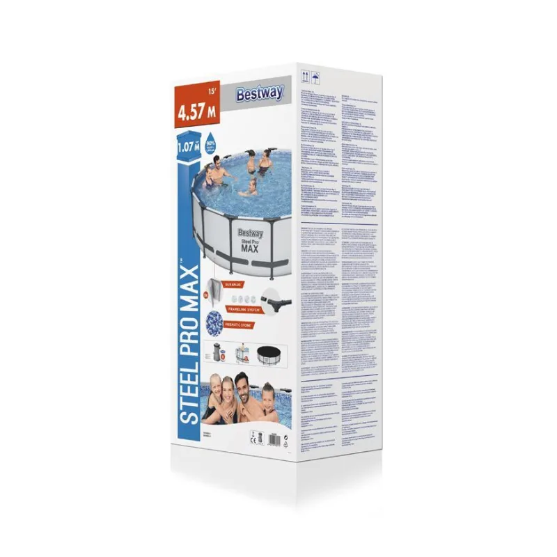 Bestway 56488 Steel Pro MAX 457x107 cm, bazén s filtráciou