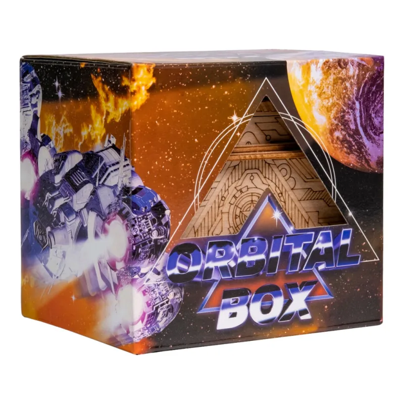 3D drevená mechanická skladačka hlavolamu Orbitálna schránka