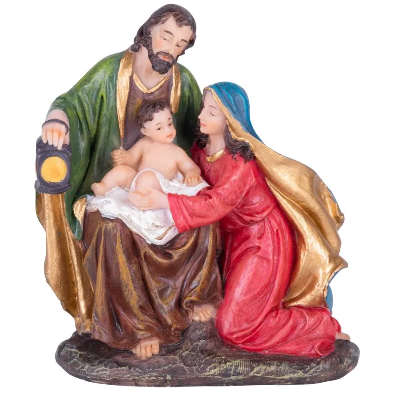Vianočná dekorácia Svätá rodinka, polyresin, 12,5 cm
