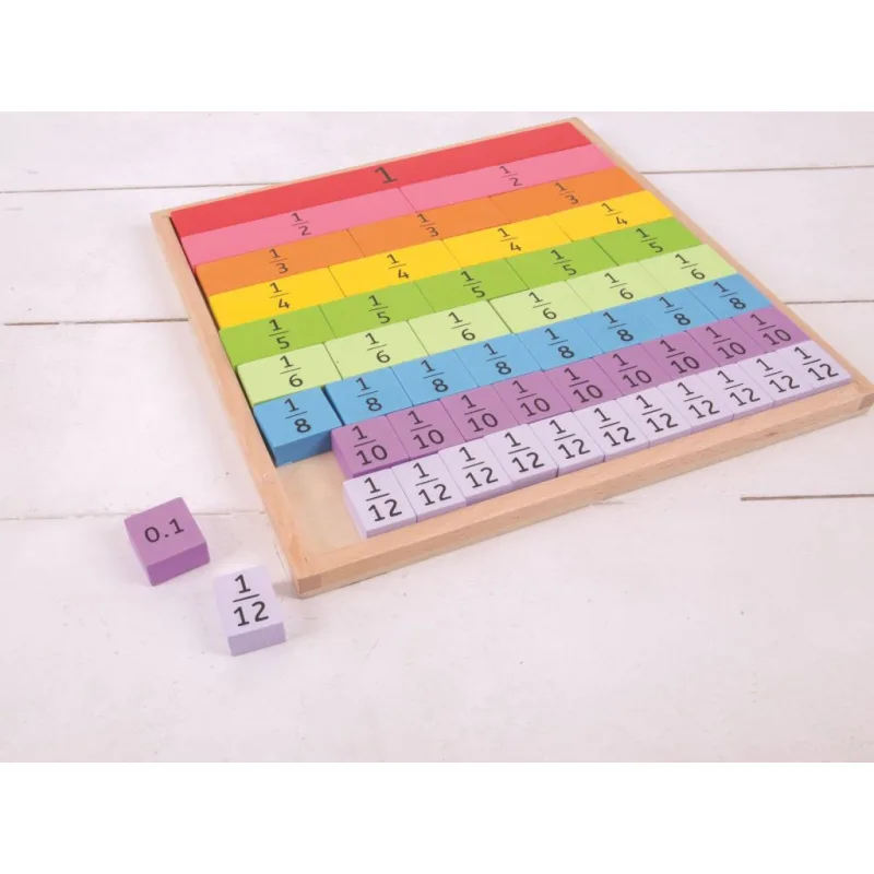 Bigjigs Toys Didaktická tabuľka - Zlomky 51 ks
