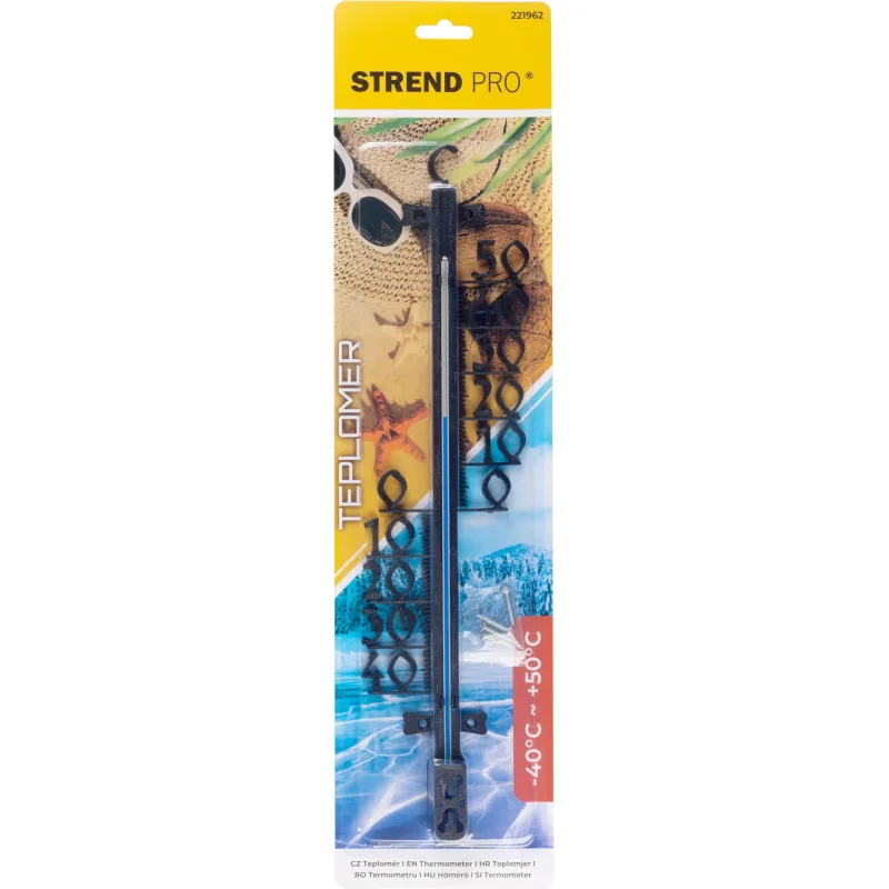 Vonkajší teplomer Strend Pro TMS-157 Decora, plastový, čierny