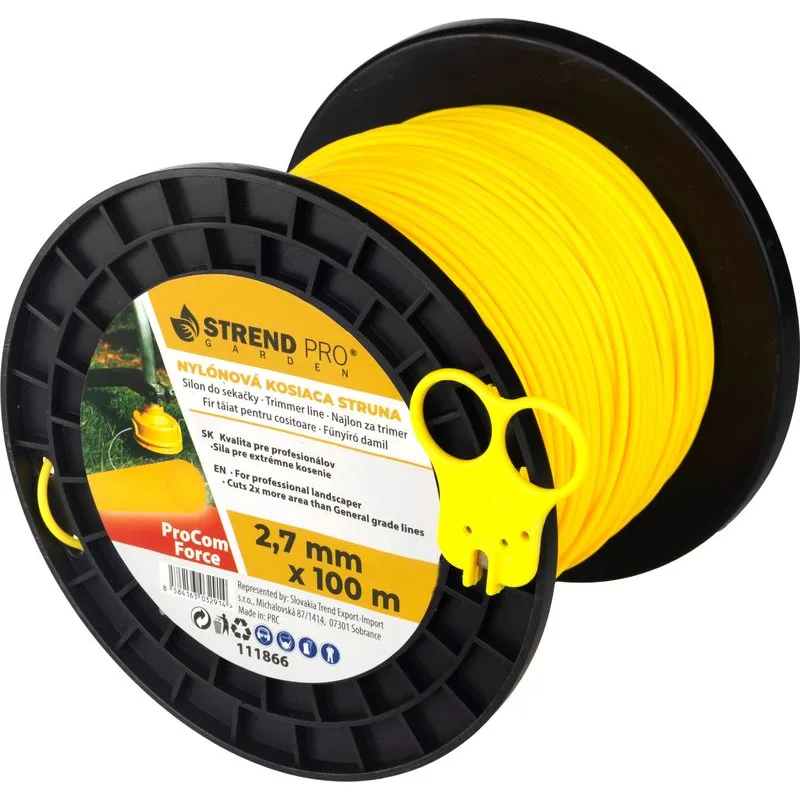 Silon na kosenie ProCom Force 2,7 mm, okrúhly, Spool 100 m