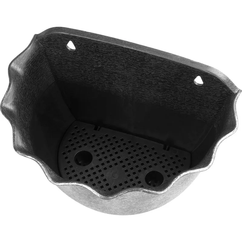 Strieborný závesný kvetináč Strend Pro Wave, 26x18 cm, metalický efekt