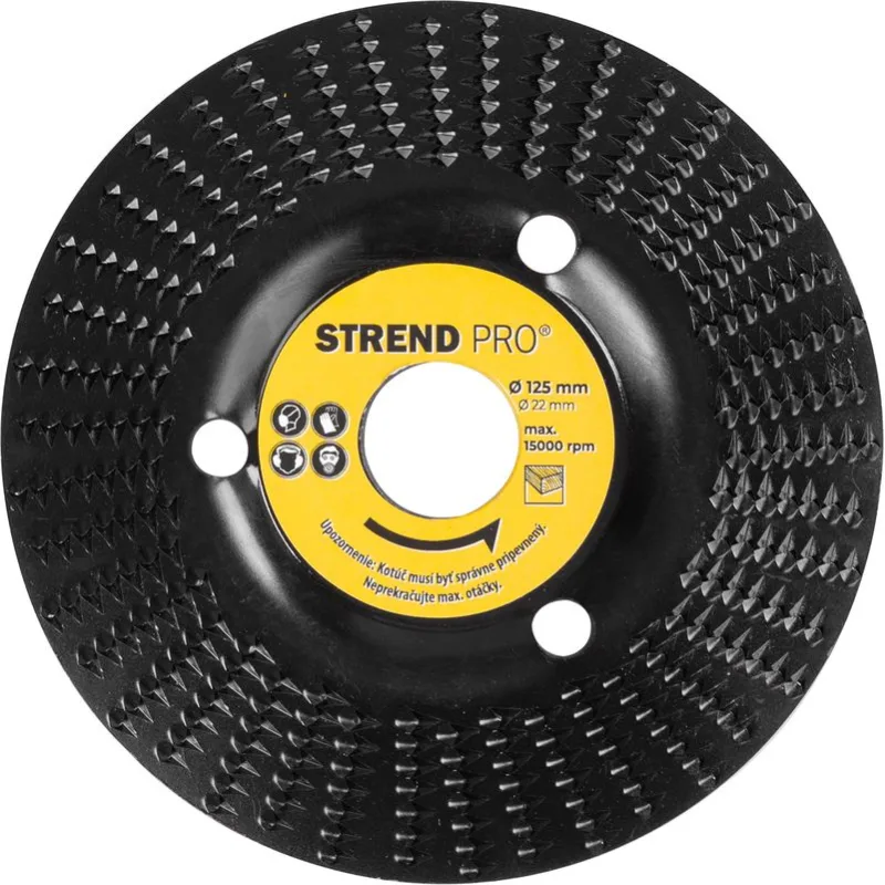 Rašpľový kotúč na drevo Strend Pro 125 mm, jemný