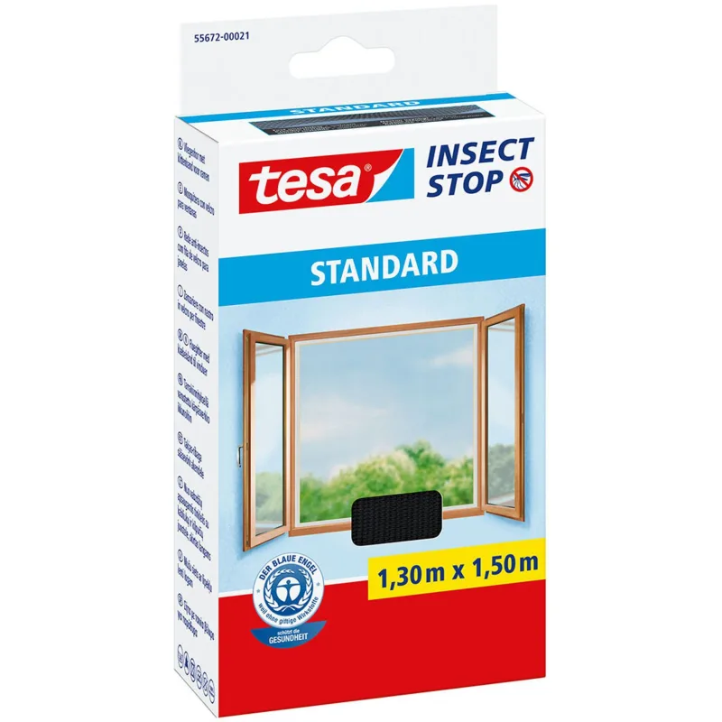 Sieť proti hmyzu tesa Standard, antracit, 1500 mm, L-1,5 m
