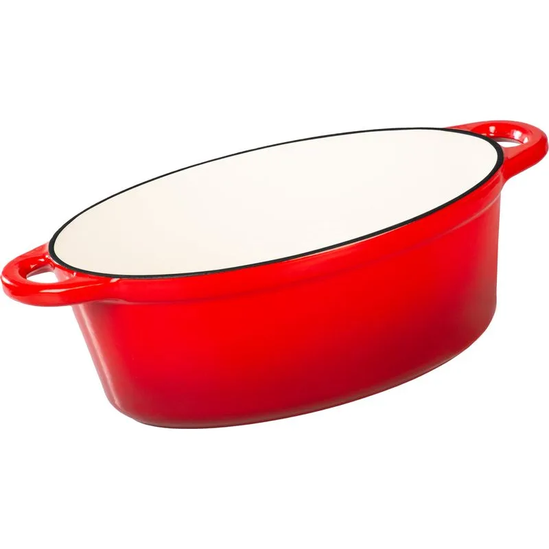 Pekáč oválny, kastról, 30 cm, 4,4 lit. s pokrievkou, smaltovaná liatina