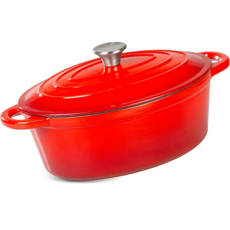 Pekáč oválny, kastról, 30 cm, 4,4 lit. s pokrievkou, smaltovaná liatina