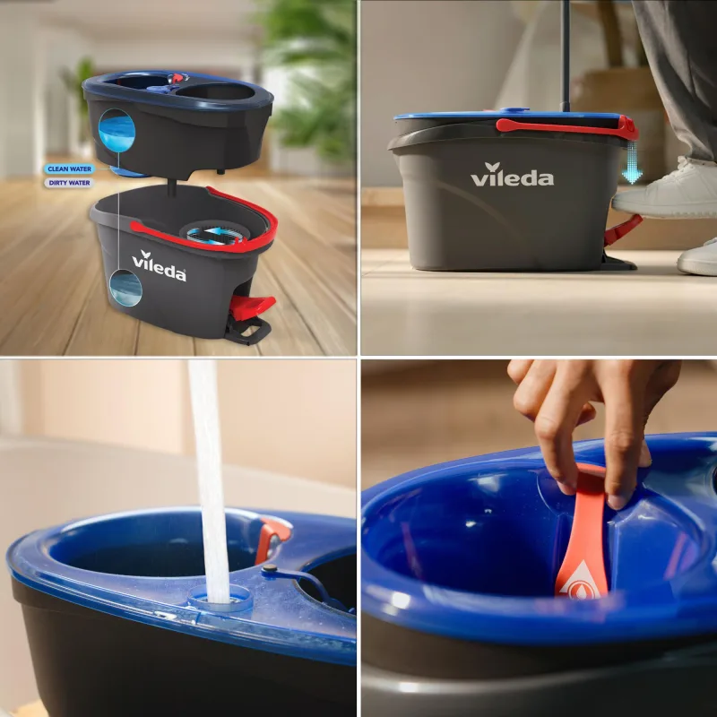 Mop Vileda H2Pro, rotačný, strapcový