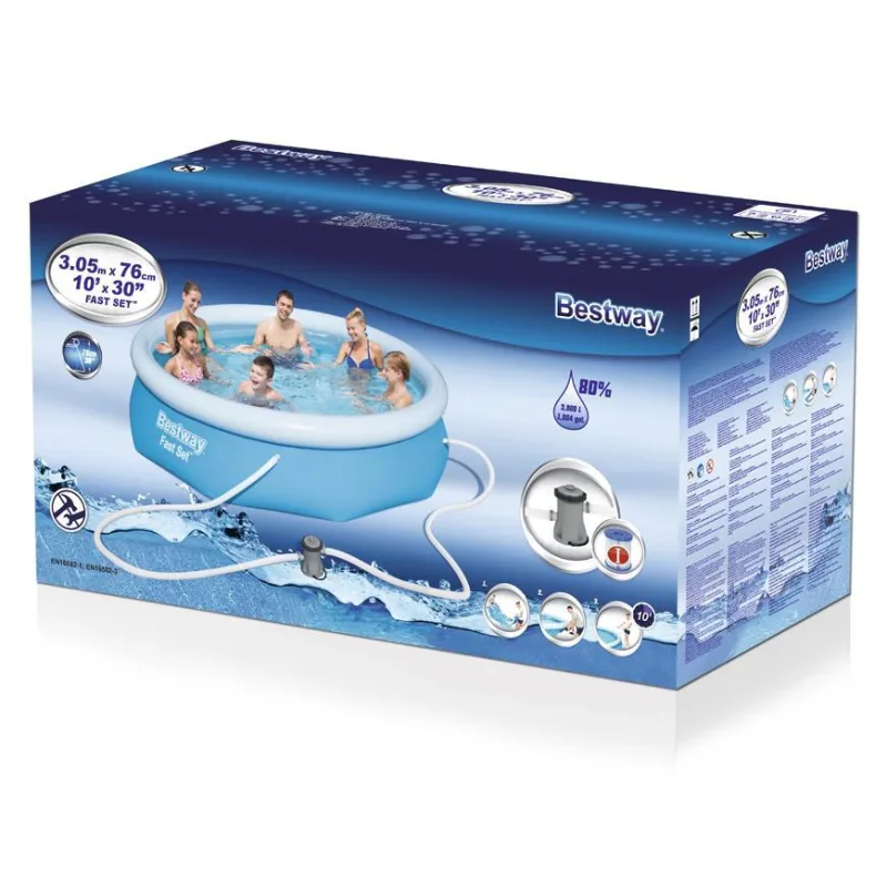 Bestway 57270, nafukovací bazén 305x76 cm s filtráciou