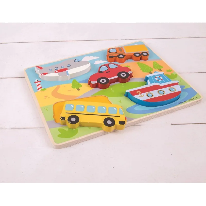Bigjigs Toys Vkladacie puzzle - Dopravné prostriedky
