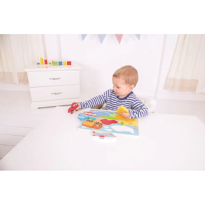 Bigjigs Toys Vkladacie puzzle - Dopravné prostriedky