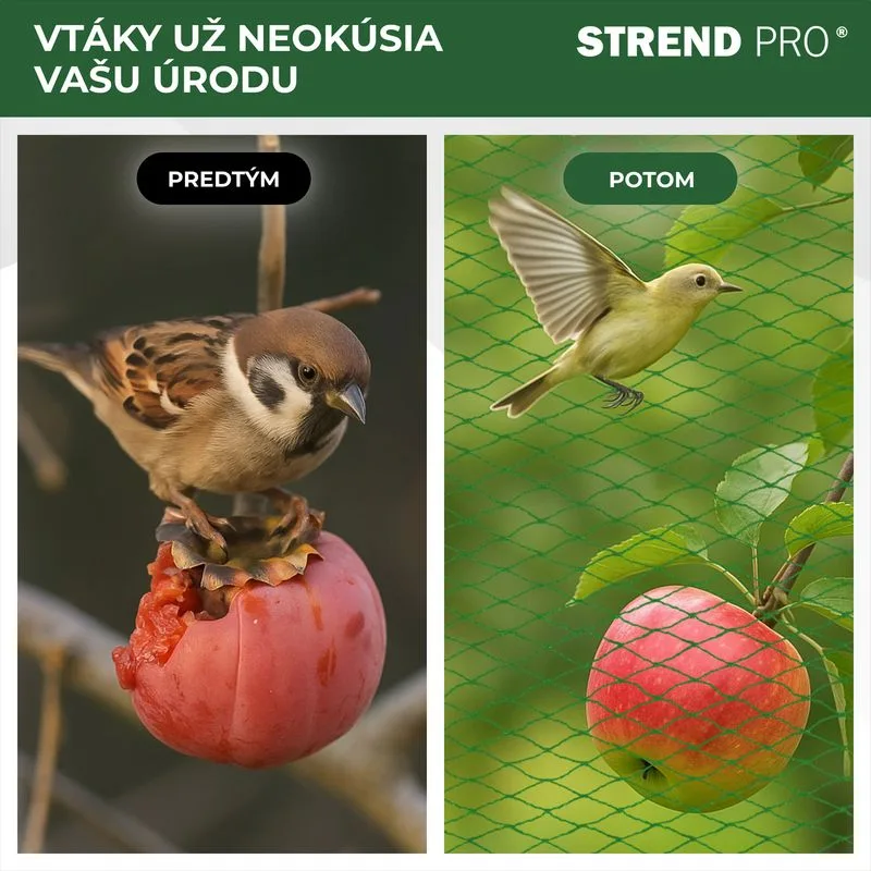 Sieť proti vtákom Strend Pro 2×5 m, oko 18 mm, PE