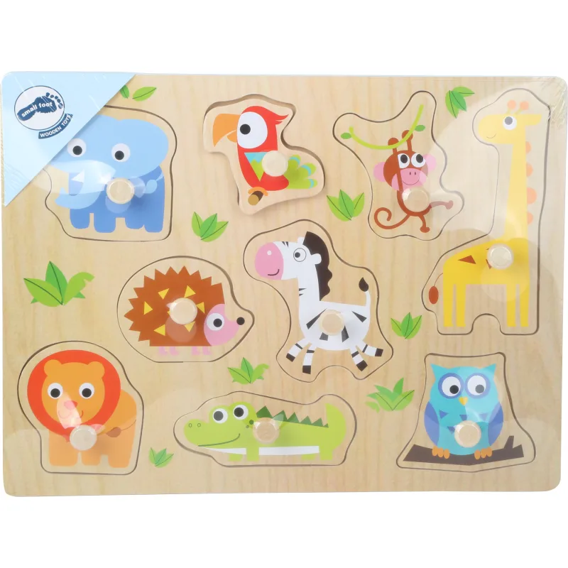 Drevené vkladacie puzzle ZOO