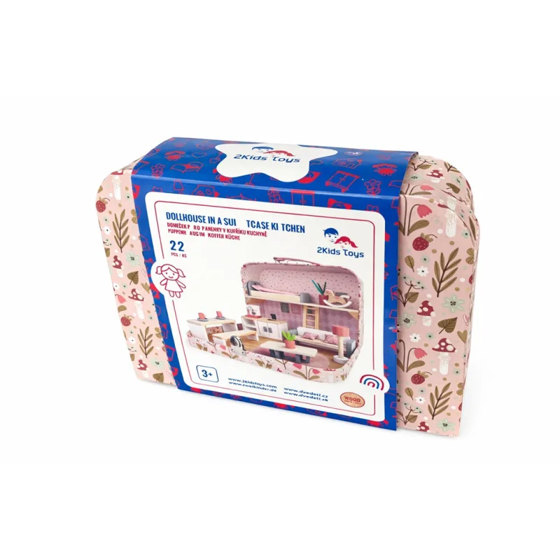 2Kids Toys Domček pre bábiky v kufríku Kuchyňa