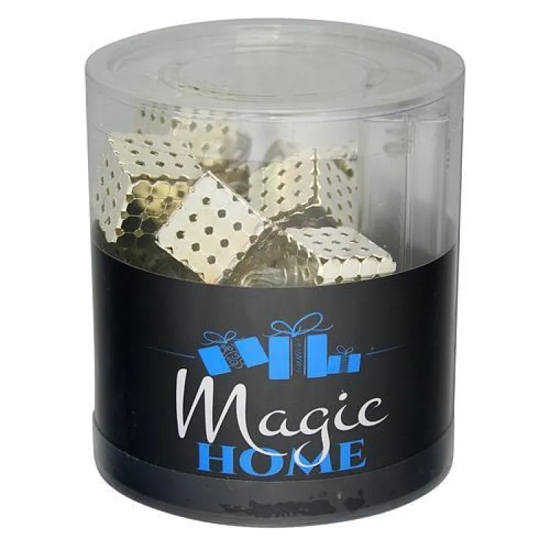 Vianočné osvetlenie reťaz Metal Cube, 10 LED, strieborná, na batérie