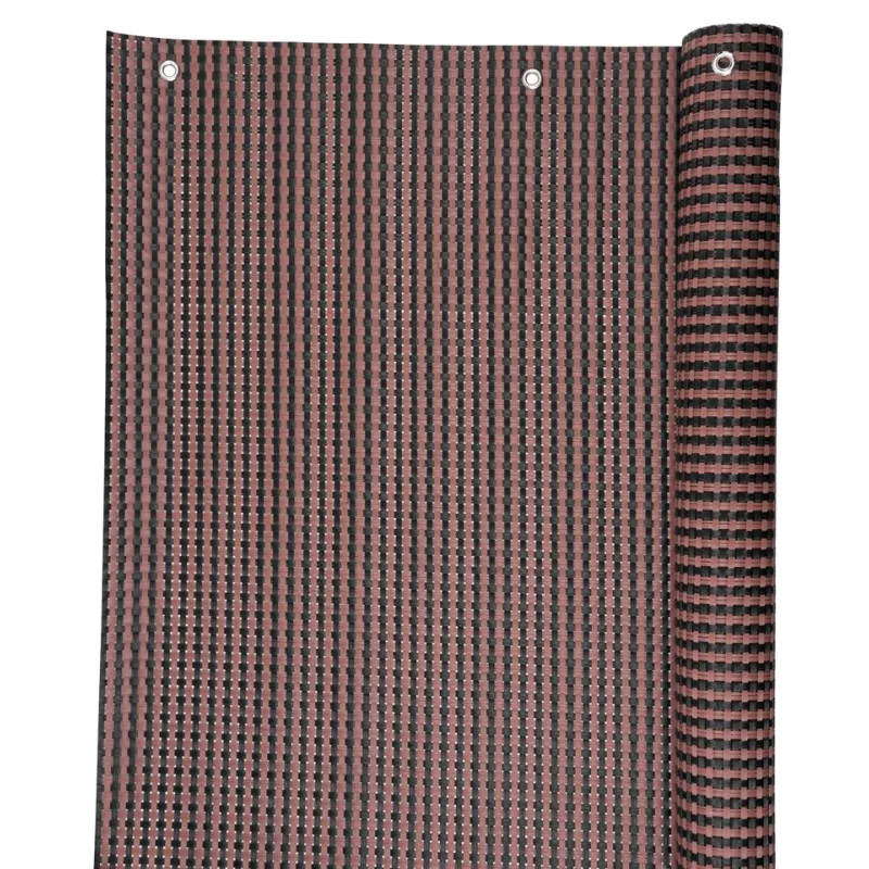 Balkónová zástena Polyrat77 0,9x3 m, hnedo-čierna, UV