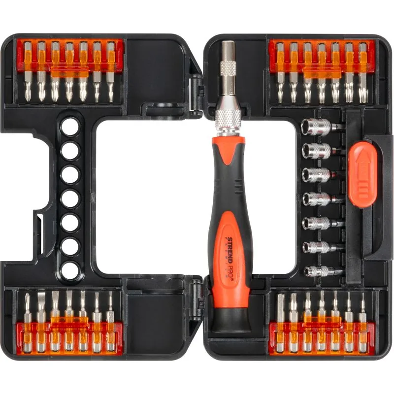 Sada skrutkovačov Premium, 37 dielna, torx + ploché + Phillips