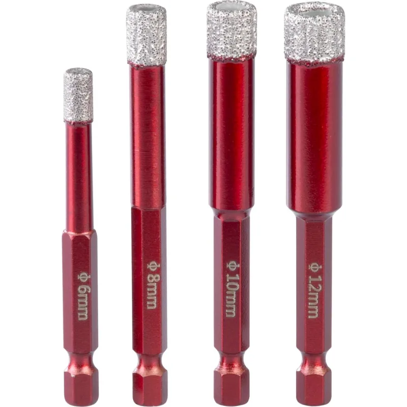 Sada vyrezávačov Strend Pro Premium, 6-8-10-12 mm, 1/4" Hex, diamant