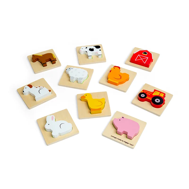 Bigjigs Toys Cestovná hra Hmataj a nájdi Farma