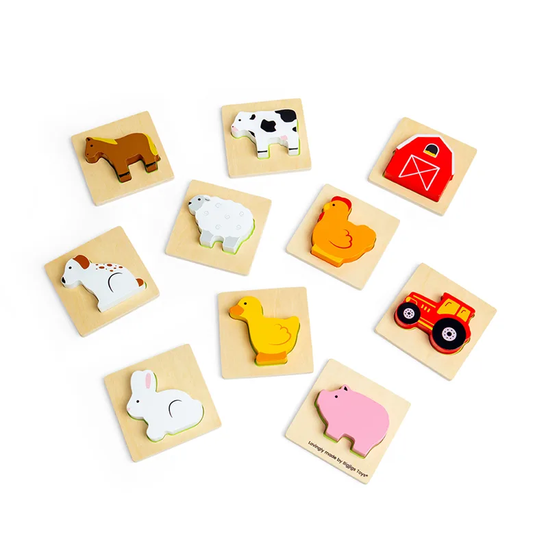 Bigjigs Toys Cestovná hra Hmataj a nájdi Farma