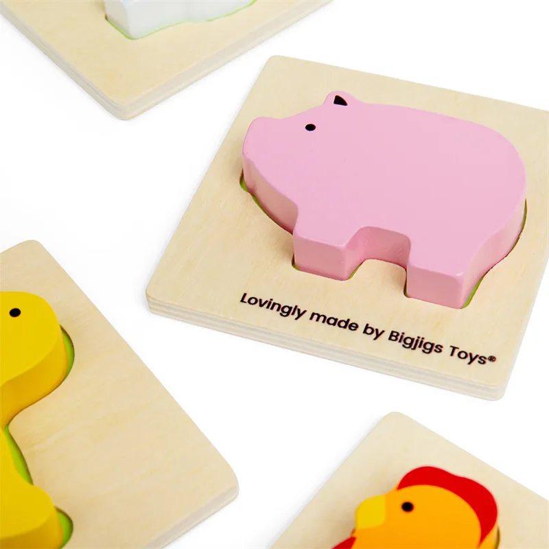 Bigjigs Toys Cestovná hra Hmataj a nájdi Farma