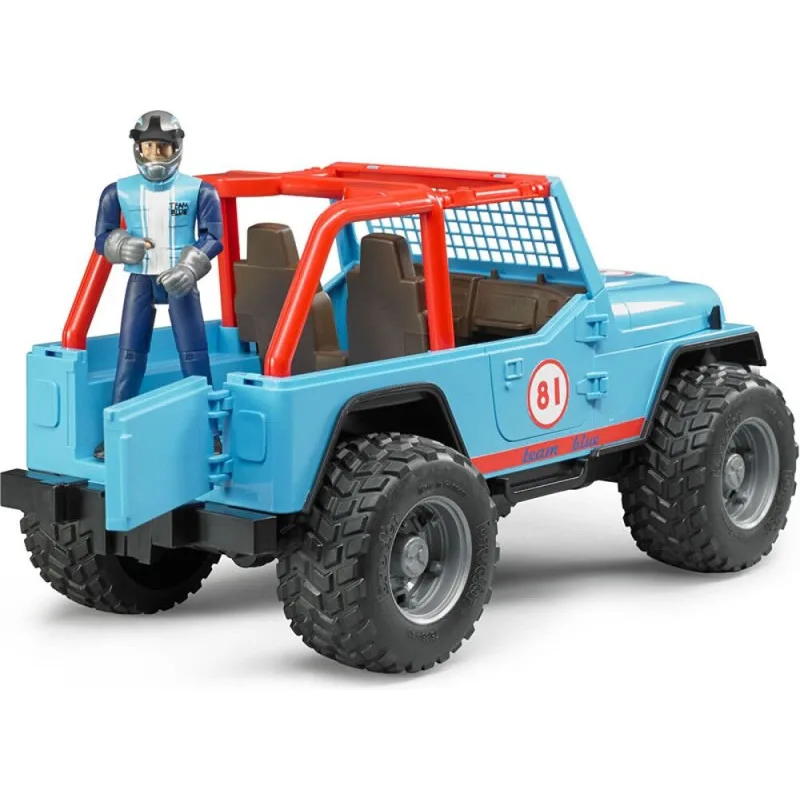 Bruder 2541 Modré auto JEEP s vodičom